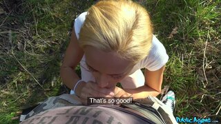 Public Agent - Cock gets blonde wet in forest fuck - 05/22/2018