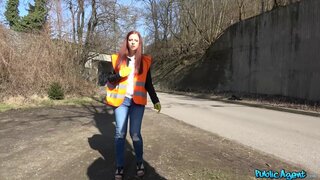 Public Agent - Bad babe bends over for cash - 06/26/2018