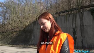 Public Agent - Bad babe bends over for cash - 06/26/2018