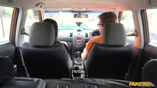 Fake Driving School - Spunk covered pussy for busty babe - 07/16/2018