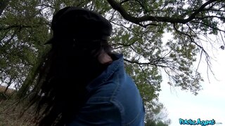 Public Agent - Mouthful of cum for sexy brunette - 01/03/2019