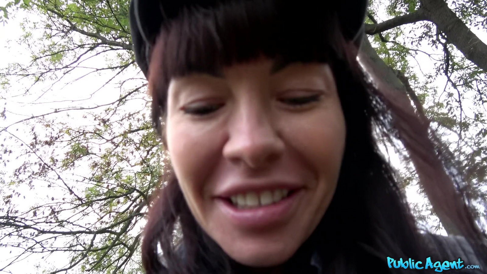 Public Agent - Mouthful of cum for sexy brunette - 01/03/2019