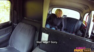 Female Fake Taxi - Busty curvy squirting blonde driver - 01/18/2019