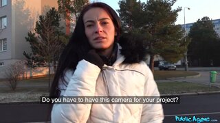 Public Agent - Tight wet pussy drains agents balls - 03/12/2019