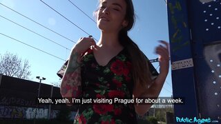 Public Agent - Tattooed minx cums on cock outdoors - 05/23/2019