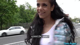 Public Agent - Tiny brunette fucked in public - 06/18/2019