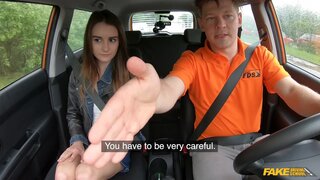 Fake Driving School - Teen Brunette Pussy Stretched - 07/15/2019
