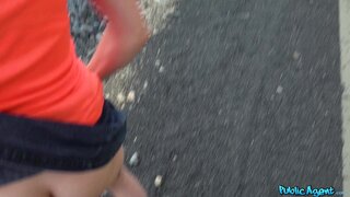 Public Agent - Slim nymphs public train track fuck - 07/18/2019