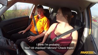 Fake Driving School - Curvy brunette sucks hot cock - 01/27/2020