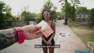 Public Agent - Huge Natural Ebony Boobs Swinging - 01/03/2021
