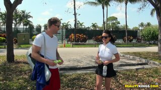 Milf Hunter - Topless Tennis - 04/07/2014