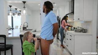Moms Lick Teens - MILF Busts Sneaky Kitchen BJ - 08/14/2023