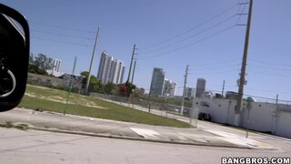 Bang Bus - Amateur with glasses gets fucked on BangBus - 04/09/2014