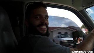 Bang Bus - Big natural tits get fucked on BangBus - 04/23/2014