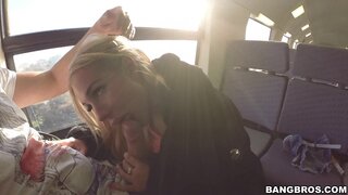 Public Bang - Big Tit Babe Gets Wild On a Public Train - 01/21/2015