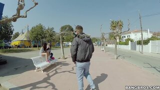 Public Bang - Big Tit Brunette Gets Fucked in Public - 05/27/2015