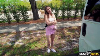 Bang Bus - Hottie With Perfect Tits Fucks for Money - 03/24/2021